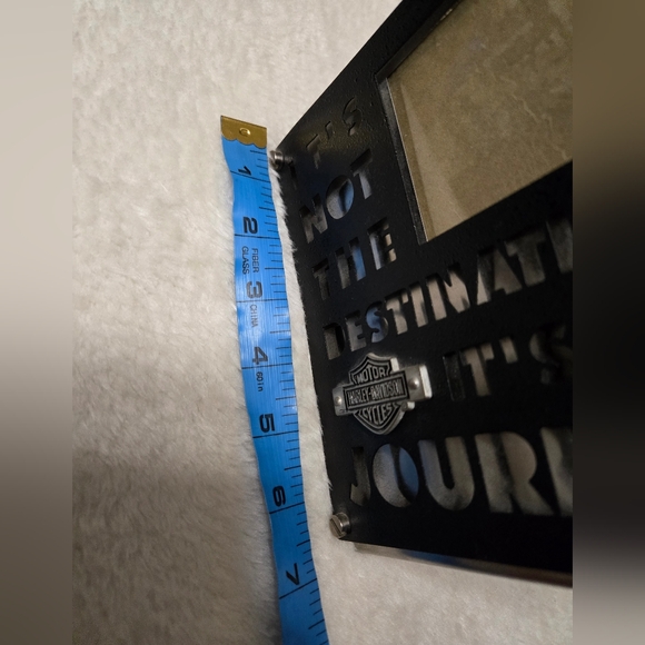 Harley Davidson "...It's The Journey" Metal Standing Picture Frame GUC - Picture 8 of 8